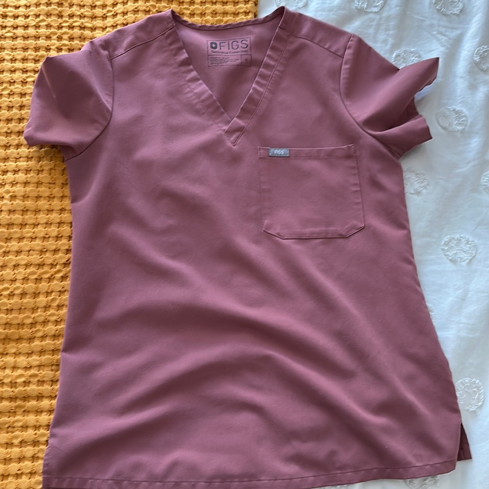 Figs Catarina one pocket top mauve
